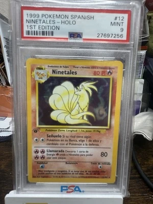 1999 POKEMON BASE SET 1ST EDITION 12/102 SPANISH NINETALES HOLO - Image 1 of 2
