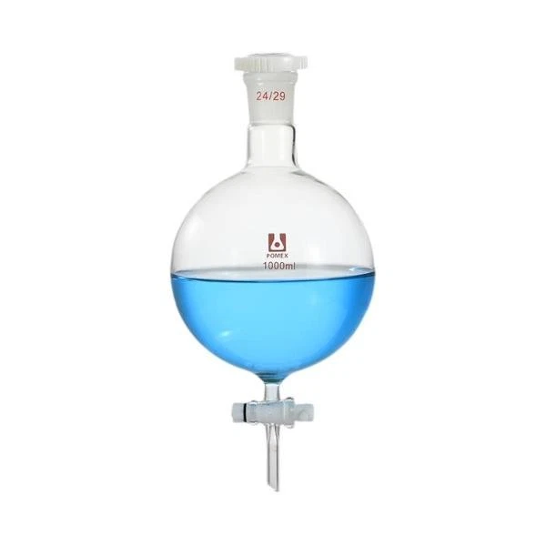250ml-5000ml Spherical Separating Funnel Borosilicate Glass PTFE Piston ca - Image 2 of 4