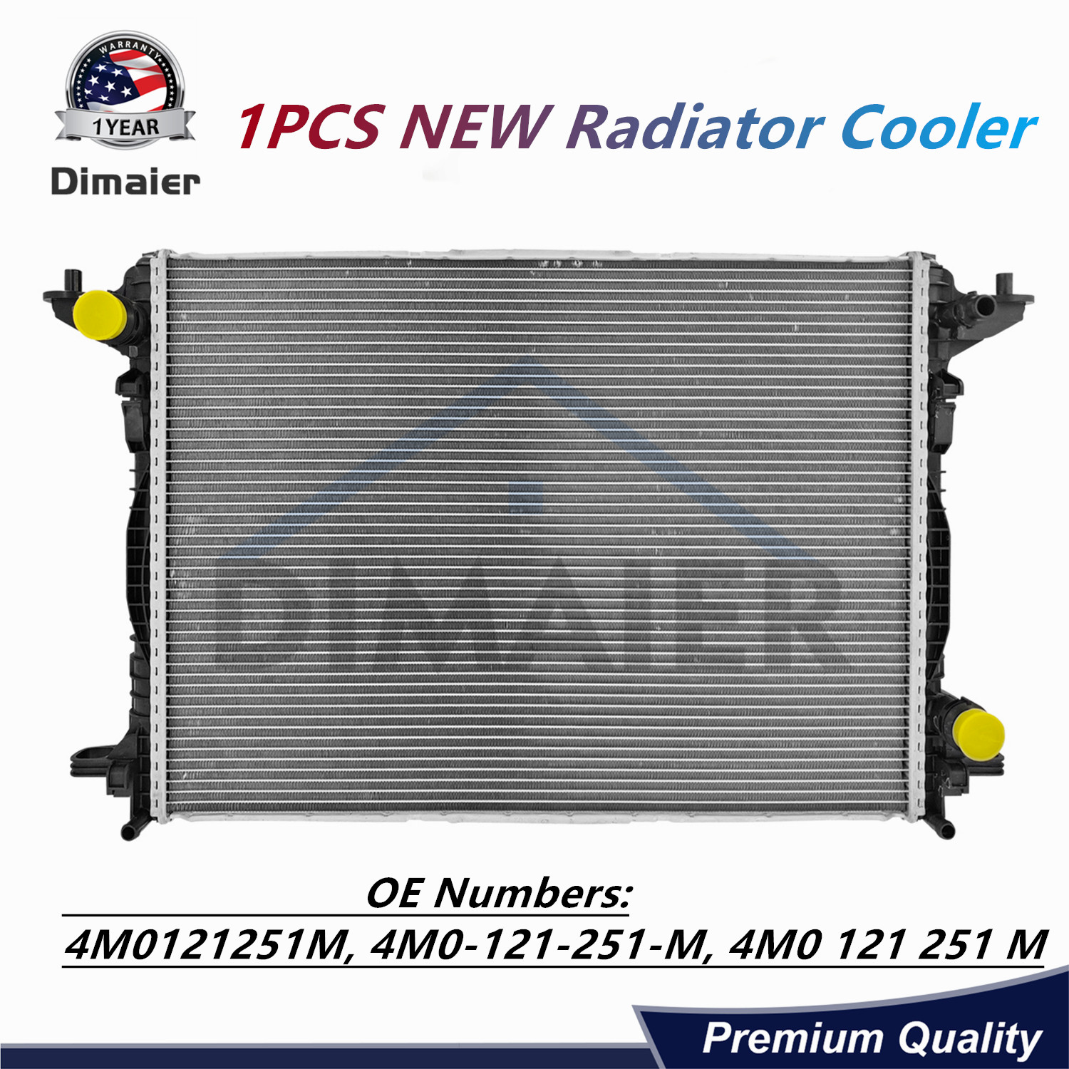 For 2019-2024 Lamborghini Urus Engine Motor Water Radiator Cooler 4M0121251M
