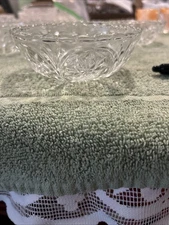 Set Of 6 Vino1950’s Anchor Hocking Clear Glass Scalloped Edge 4.5 Dessert Bowls￼