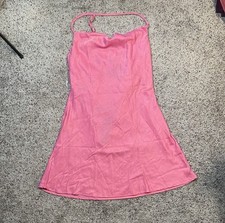 NWT Fashion Nova Scarlett Chambray Mini Dress Pink Size Large