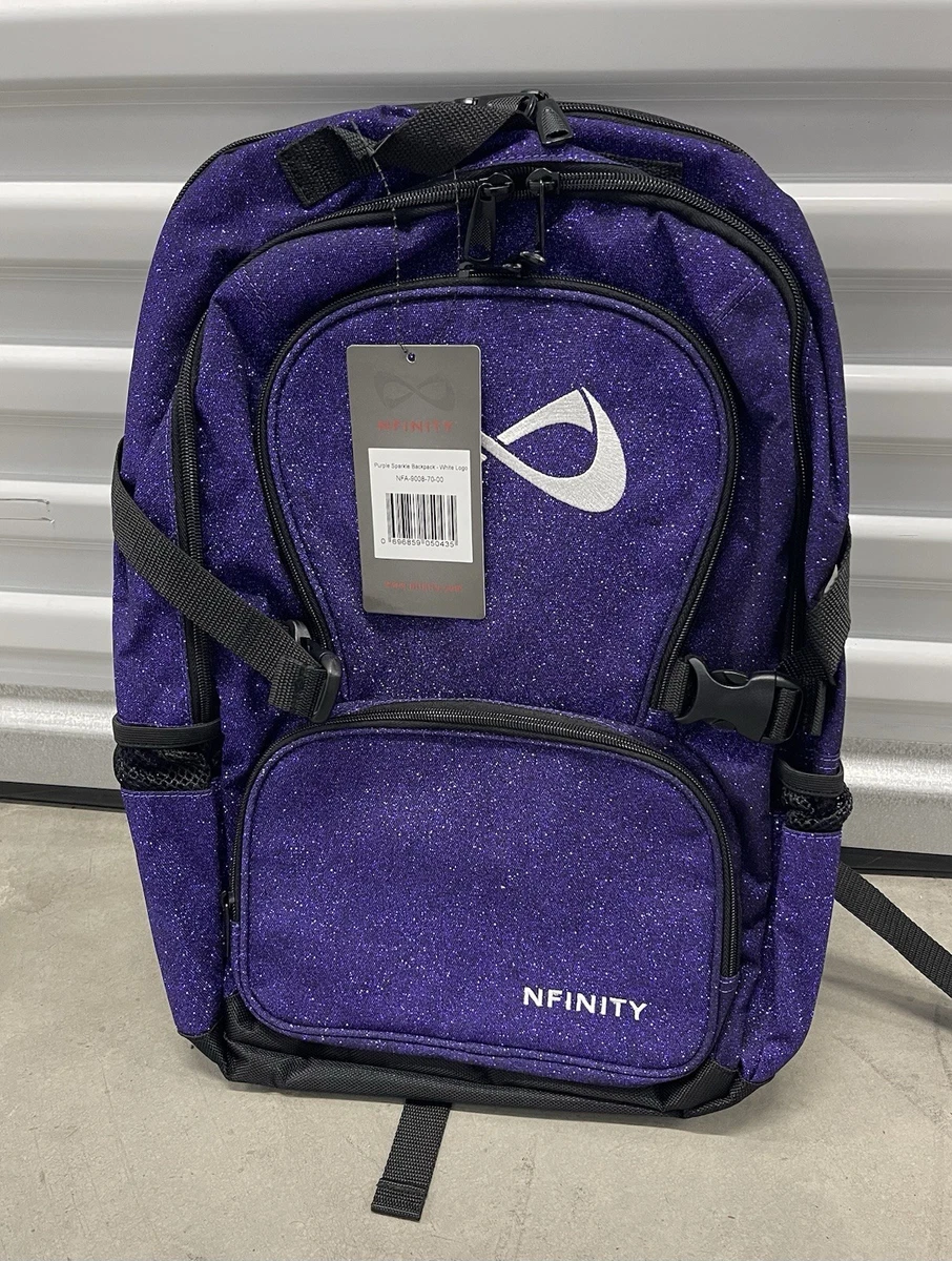 Sac à Dos Nfinity Cheerleading - Argent/noir/violet Paillettes - Pompom Girl
