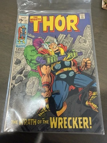 The Mighty Thor #171 Vintage Silver Age Marvel Comic 1969 - Raw Ungraded