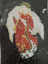 Joan Thomasson Crimson Treetop Angel Needlepoint Stitch Guide 1996 NO Canvas