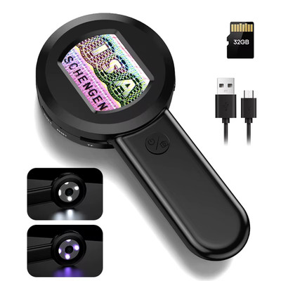 2   Digital Microscope 100X Zoom Magnifying Glass with Light Coin Magnifier with