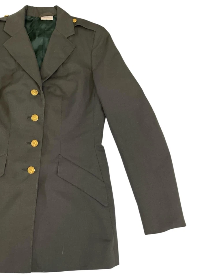 Blazer a medida XS de colección de los años 80 del ejército de los Estados Unidos para mujer clase A Uniforme Chaqueta 10L Foto 4 de 4