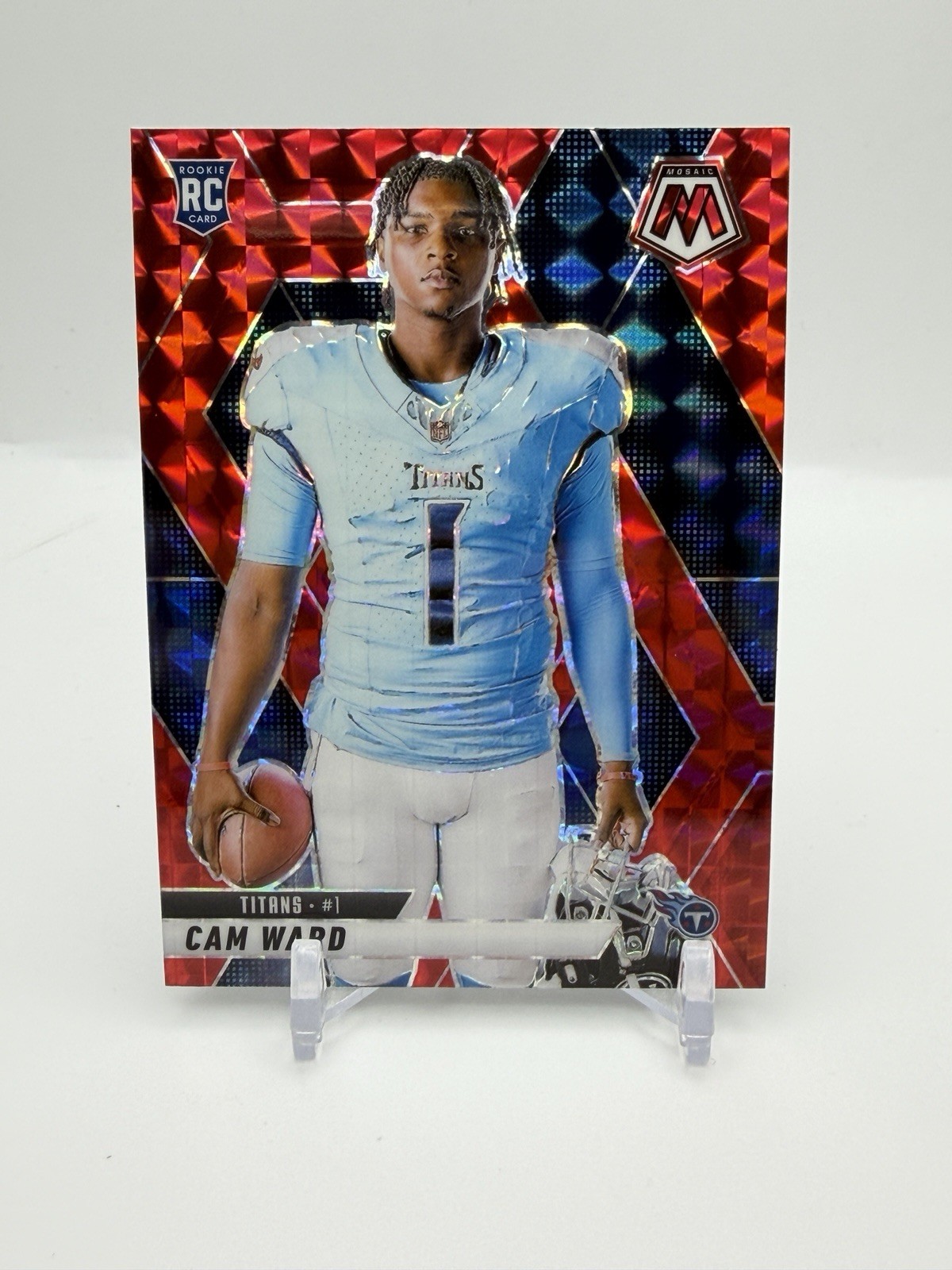 Cam Ward 2025 Mosaic Rookie Vareation Red Prizm #272 RC