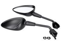 Spiegel -101 OCTANE- Set M8 Kurz, Schwarz Matt FüR Vespa GTS Hpe, Sprint, Prima