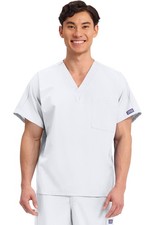 Cherokee Scrubs Unisex Workwear V Neck Scrub Top 4777 WHITE XS to 5XL