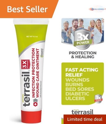 Wound Care 3X: Powerful Ointment for Fast Healing & Infection Protection 0.5oz