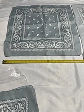 Paisley 100% Polyester Unisex Bandanas - 36 Pack - Bulk Wholesale Grey  Only