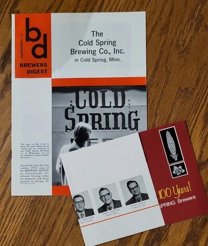 Cold Spring Brewing Company Pamphlet and 1972 Brewers Digest Magazine - Vintage
