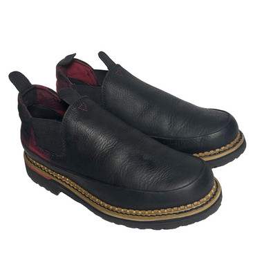 Georgia Boots Romeo Pendleton Black Leather GB00207 12W Buffalo Print Heel