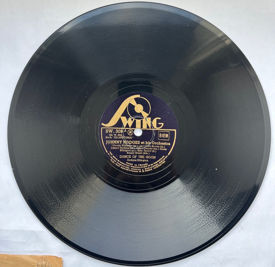 78rpm SWING Label SW.309 JOHNNY HODGES DUKE ELLINGTON SONNY GREER ...