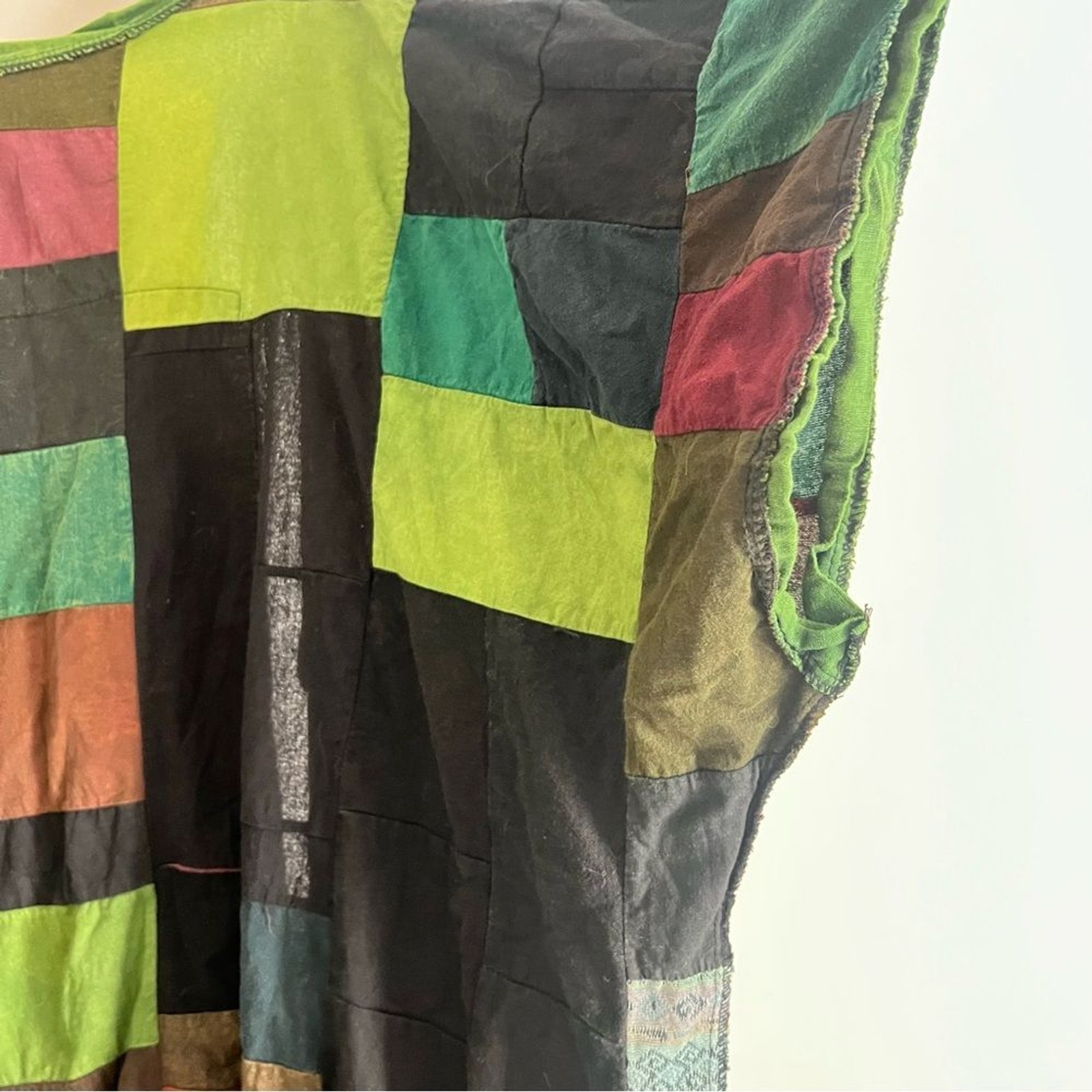 Handmade Boho Hamsa Hand Patchwork Dashi Kimono D… - image 11