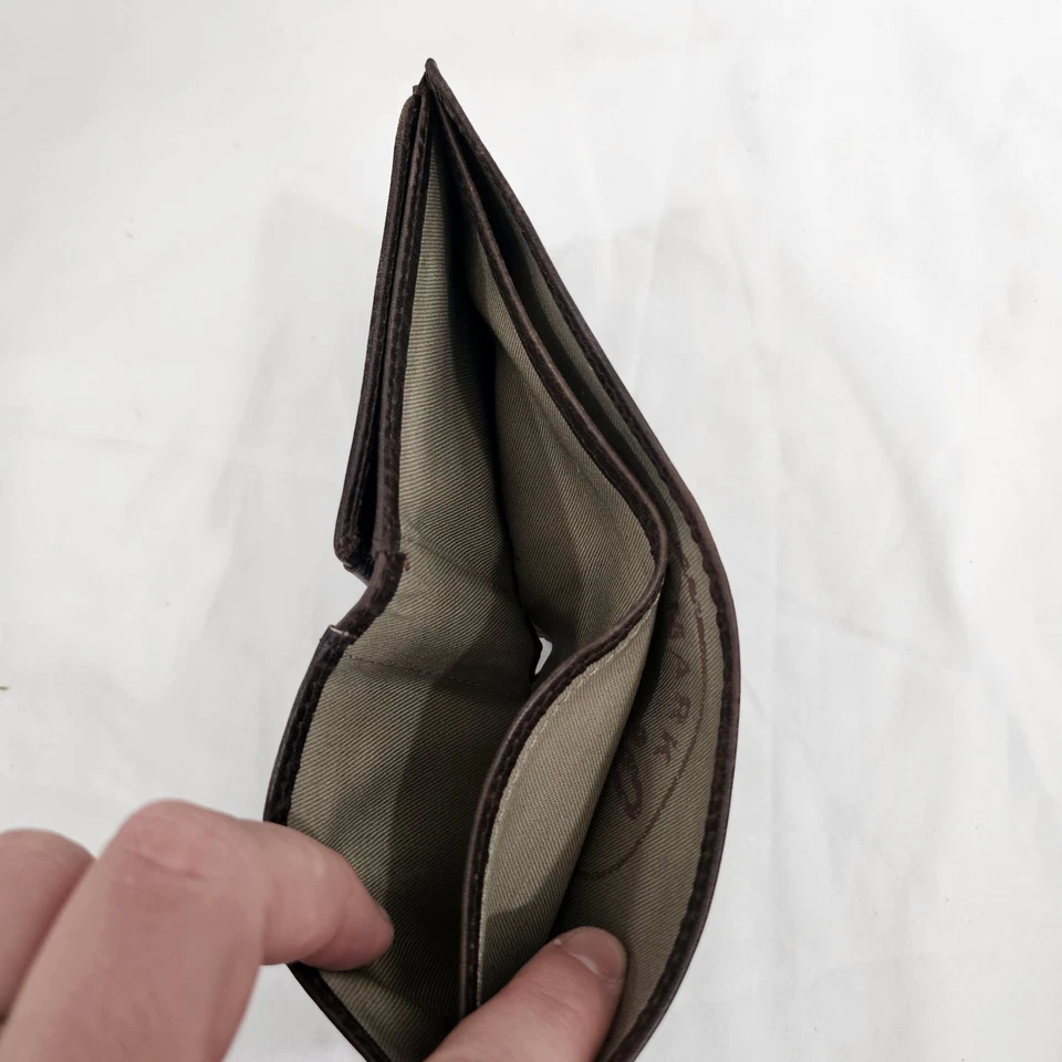 Cartera plegable vintage Fossil de cuero genuino marrón para hombre Foto 4 de 4