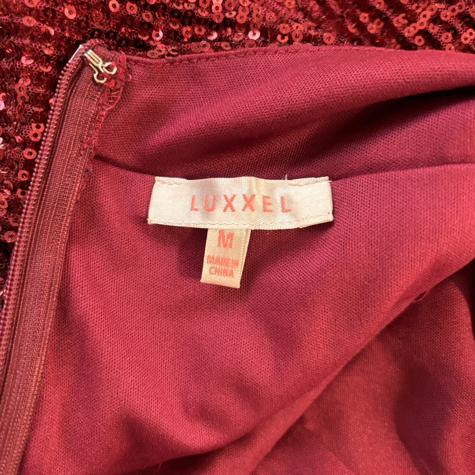 Maxi Vestido Luxxel Talla M Lentejuelas Sirena Sin Tirantes Sexy Vacaciones Año Nuevo Baile de graduación Vampiro Foto 2 de 4