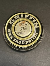 Lot of Vintage Shoe Polish Tins ; Griffin, Lincoln, and Kiwi No Bar Codes, READ