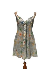 Vtg Victoria  s Secret Blue Babydoll Nightie Starfish Coral Ocean Size Large