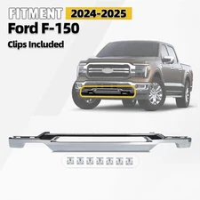Front Bumper Lower Molding Trim Valance Chrome For 2024-2025 Ford F-150 XL XLT