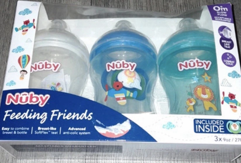 Nuby 0 Month+ Slow Flow I Combat Colic Bottles Set With Dummy
Opens in a new window or tab