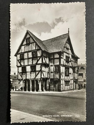 Rowley's House Shrewsbury Shropshire Echtfoto Vintage Postkarte G24