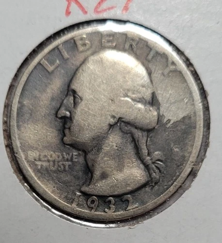 1932-D Washington Silver Quarter VG - Key Date