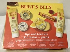 Burt's Bees Tips and Toes Kit 6 Travel-Size Moisturizers Almond Lemon