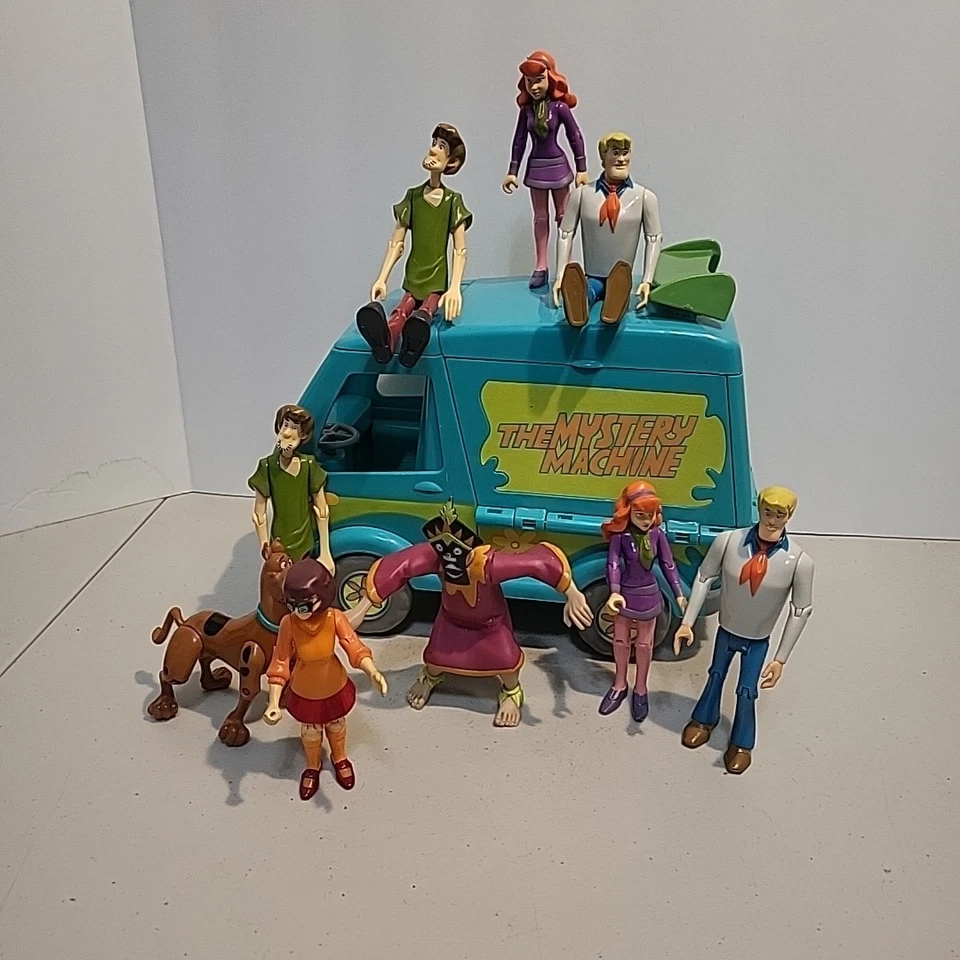 Scooby-Doo La Máquina Misteriosa Hanna Barbera Van y 9 Figuras. Foto 2 de 4