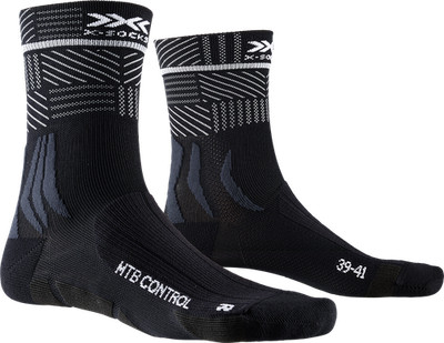 X-SOCKS MTB Control 35-38 Opal Black Multi Fahrradsocken MTB