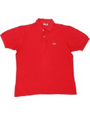 LACOSTE Mens Polo Shirt Small Red Cotton AJ16