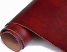 Full Grain Tooling Leather Sheet 9-10oz 6x12 inch Oil-Waxed Rust Cowhide