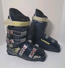 Lange XR6 Ski Boots Mens 10.5 Mondo 27.5 323mm Navy 4 Buckle
