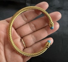 Vintage Gold Filled Copper Magnet Therapeutic Bangle Twist Open