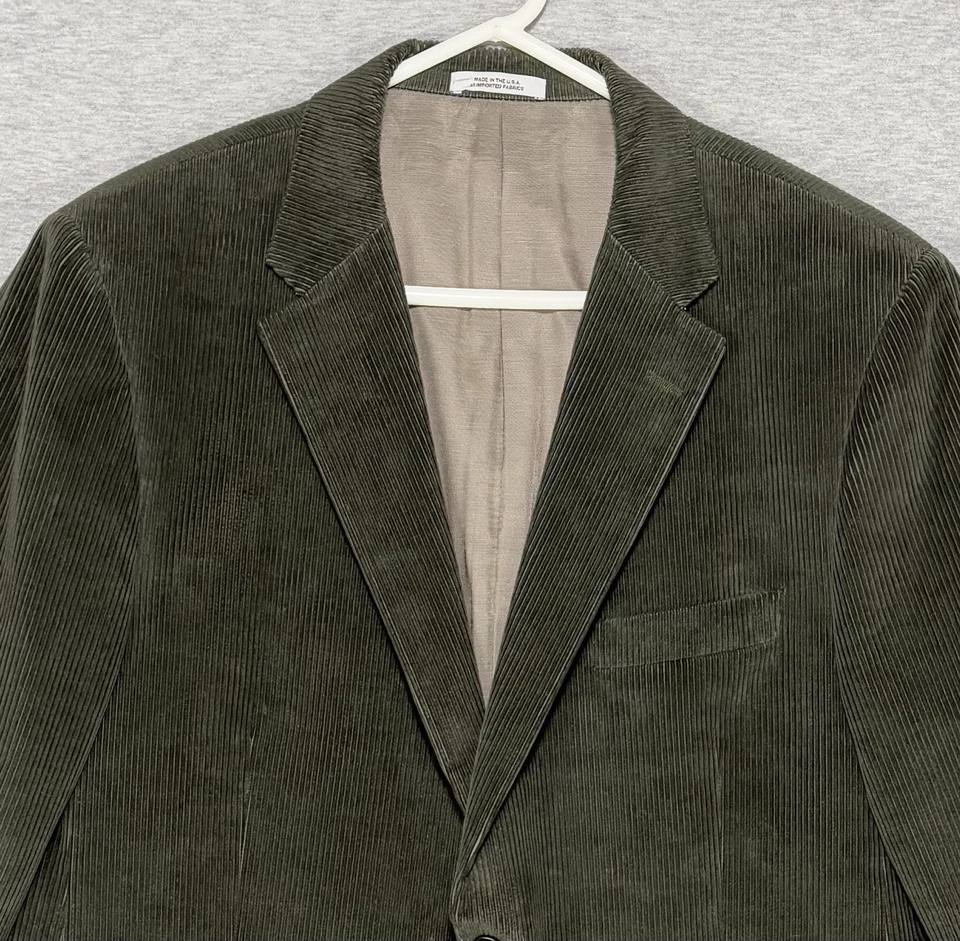 Abrigo Blazer Deportivo Hickey Freeman Pana 46 Verde Millburn II Algodón/Cachemira Foto 2 de 4