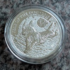 Großbritannien Lunar ° 2 Pounds 2018 ° Hund  1 oz. 999 Silber in Original-Kapsel