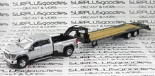 Greenlight Sil 2022 GMC SIERRA 3500 3500HD SLT Dually Pickup w/Gooseneck Trailer
