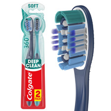 360 Whole Mouth Clean Adult Manual Toothbrush, Soft, 2 Pack