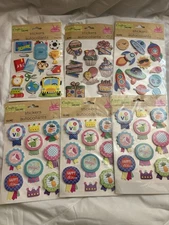 Set of 6 NWT Craft Square Colorful Sticker Set 60 stickers scrapbook or crafting
