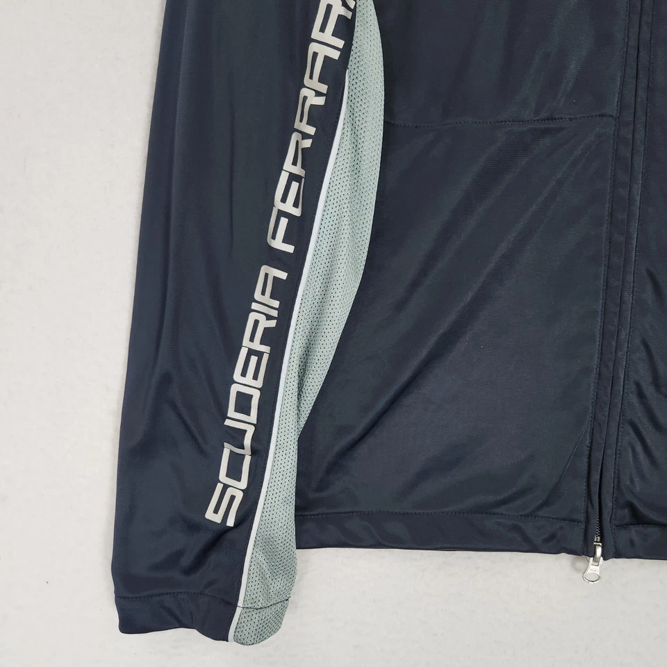 Chaqueta Ferrari Para Hombre XL Azul Marino Cremallera Completa Master Circle Of Fans Pista Atlética Foto 3 de 4