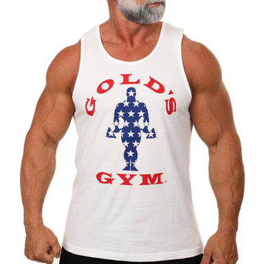 Gold s Gym Tank Top Bodybuilding Fitness Sleeveless Shirt Muscle Workout Tee