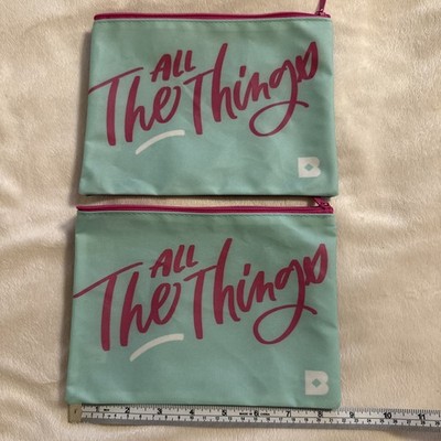 2ea-September Birchbox All The Things Zip Cosmetic Makeup Pouch Bag