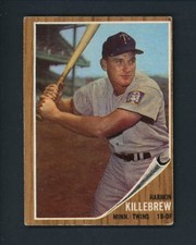 1962 Topps # 70 Harmon Killebrew EX condition Minnesota Twins