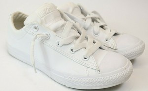 junior converse white leather