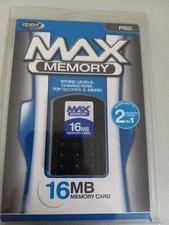 FACTORY SEALED Max Memory 16MB Card for Sony PlayStation 2 PS2 by Datel NEW
