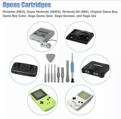 Repair Tool Kit Screwdriver for Nintendo NES SNES N64 Sega Game Boy Consoles 12P - Picture 8 of 10