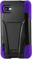 Reiko Premium Hybrid HüLle FüR Lg Optimus F3/LS720, Lila/Schwarz