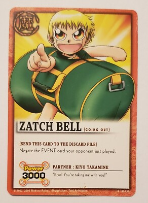 rare zatch bell cards 2005 RARE Zatch Bell (Going Out) Zatchbell Battle Card