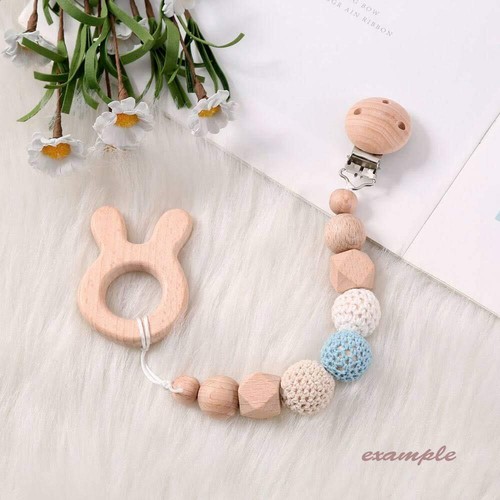 Natur Schnullerclips Holz Baby Schnuller Schnullerketten Clips Nippel Holzclips - Bild 6 von 9