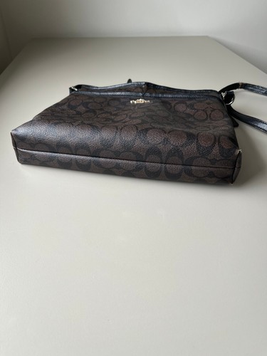 COACH SIGNATURE FILE ZIP HANDBAG CROSSBODY SHOULDER BAG PURSE F58297 - 第 9/14 張圖片